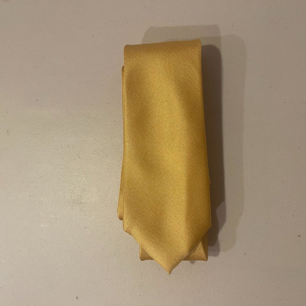 CLUB ROOM Men's Solid Tie Gold Color One Size - Picture 3 of 3